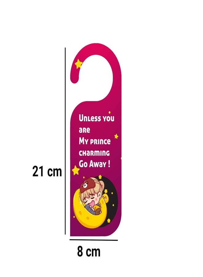 ASHVAH Unless You My Prince go Away Door Hanger/Door Sign, Do not Disturb Door Knob Hanger/Door Tag for Bedroom, Couple, Studyroom, Home, Office, Meeting, Sleeping D-003 - Image 3